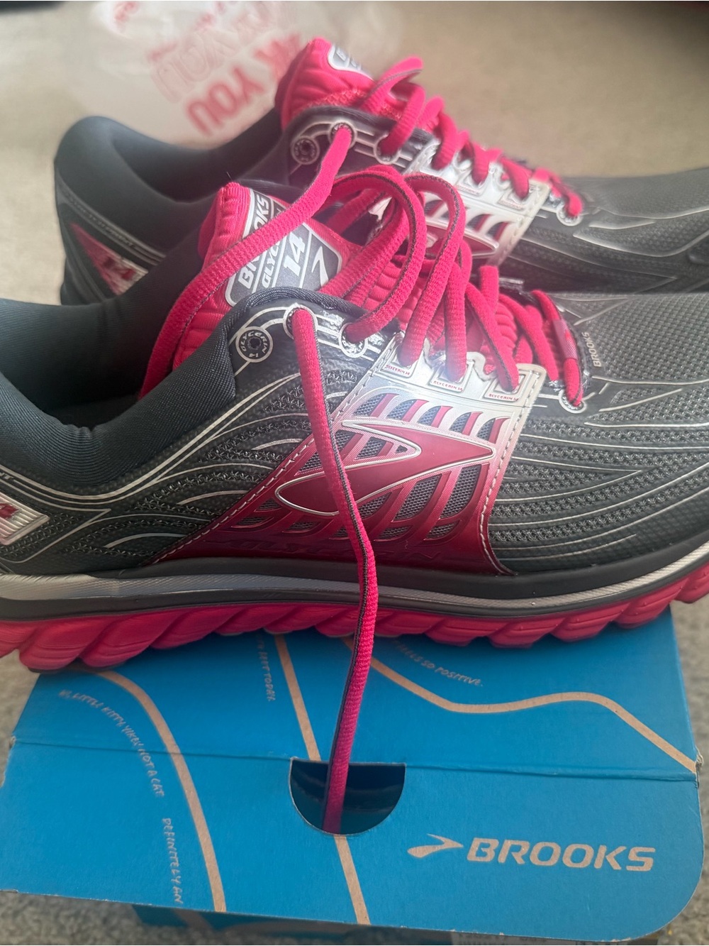 Brooks Women’s Athletic Shoes in Gray and Hot Pink